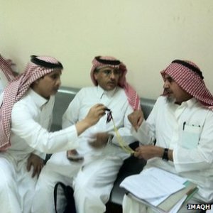 Al-Qahtani (au centre) et al-Hamid (à droite)