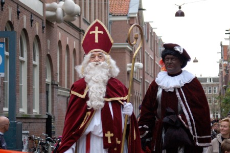 Saint Nicolas et Pierre le Noir (Zwarte Piet)